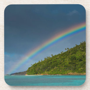 Rainbow over island, American Samoa Coaster