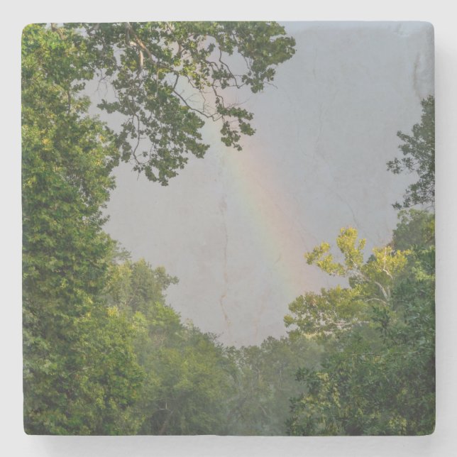 Rainbow Over James River Stone Coaster (Front)