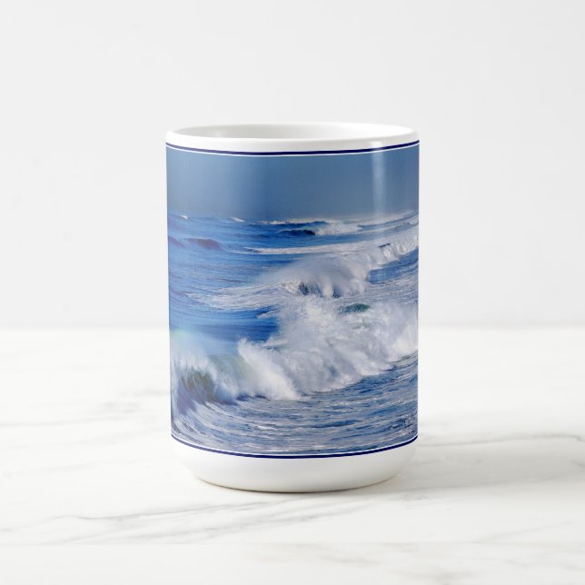 Rainbow over Ocean Waves Mug (Center)