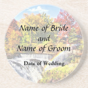 Rainbow Over Paterson Great Falls Wedding Products Coaster