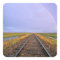 Rainbow over railroad tracks near Fairfield