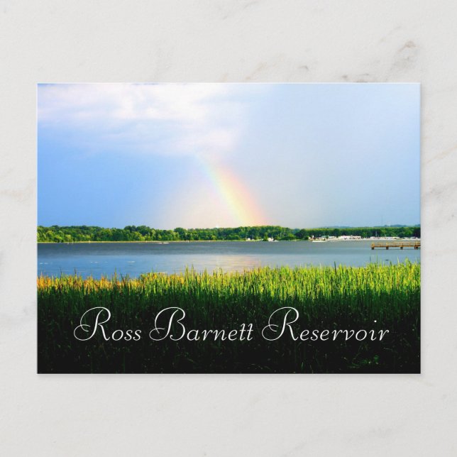 Rainbow over Ross Barnett Reservoir Postcard (Front)