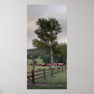 Rainbow over Sweetgrass Ranch Poster