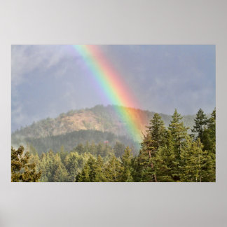 Rainbow Over the Mountains Poster