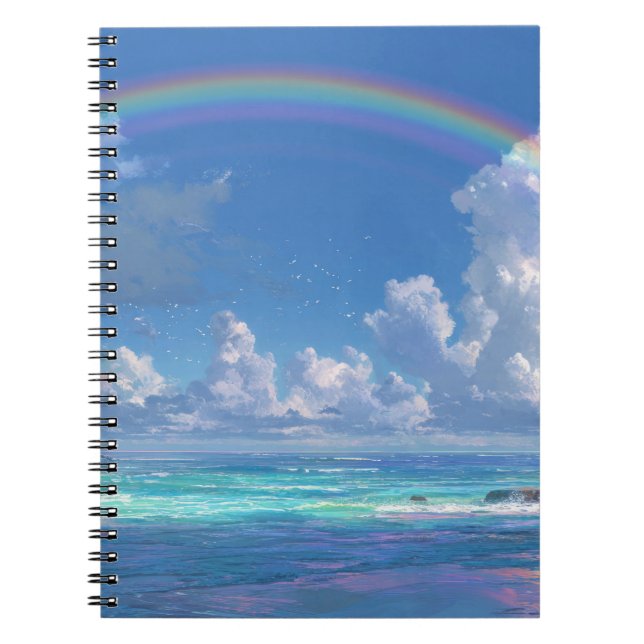 Rainbow over the ocean notebook (Front)