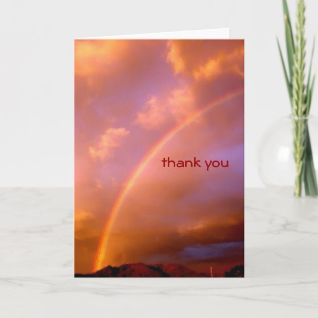 rainbow over the ortiz thank you card (Front)