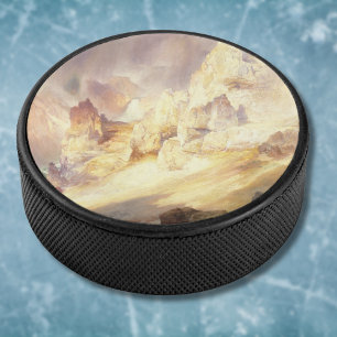 Rainbow Over Yellowstone, Moran 1900 Hockey Puck