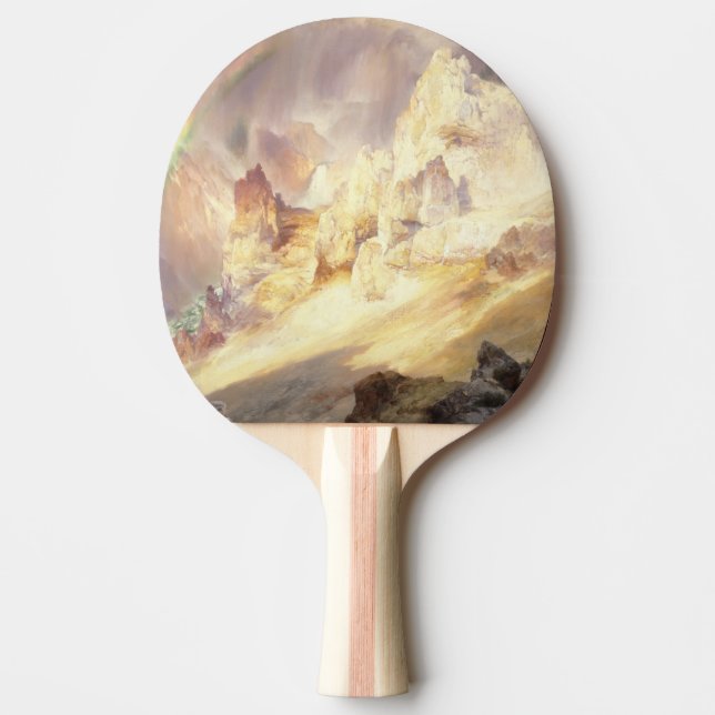 Rainbow Over Yellowstone, Moran 1900 Ping Pong Paddle (Front)