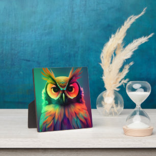 Rainbow Owl Plaque