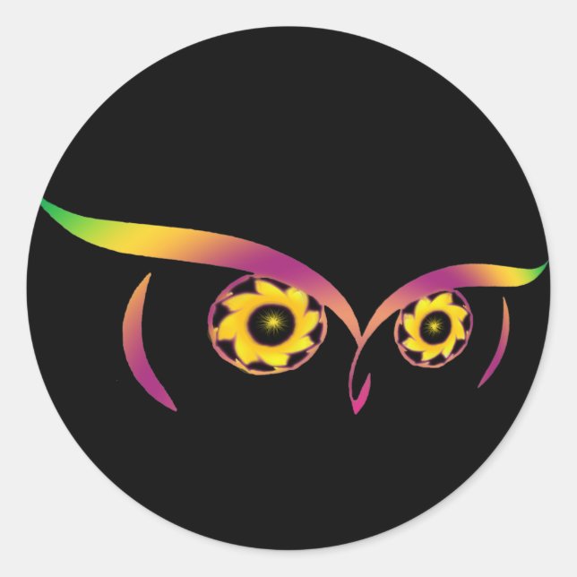 rainbow owl stickers (Front)