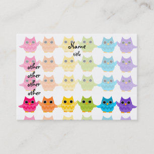 Rainbow Owls Business Card