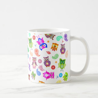 Rainbow owls - light coffee mug