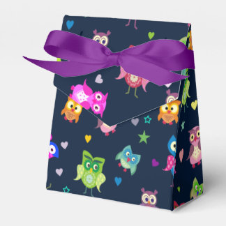 Rainbow Owls watercolor Favour Box