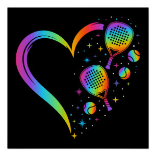 Rainbow Padel Poster