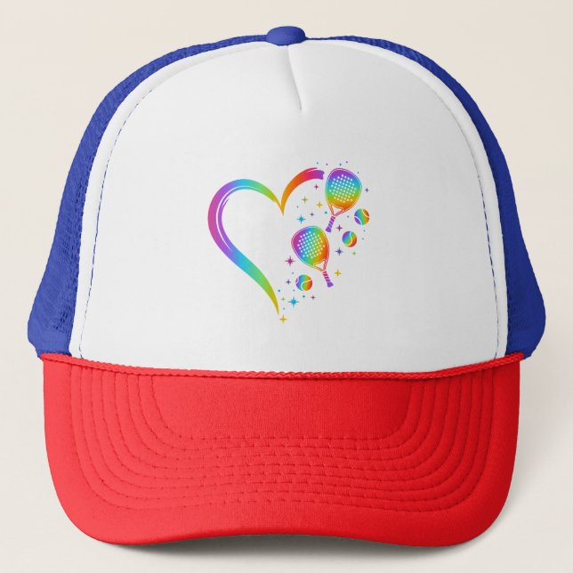 Rainbow Padel Trucker Hat (Front)