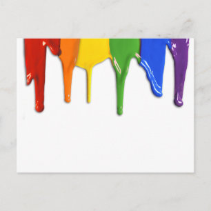 RAINBOW PAINT DRIPPINGS -.png Postcard