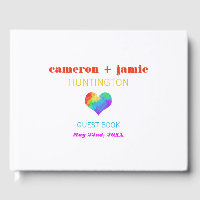 Rainbow Paint Heart Gay Lesbian Wedding