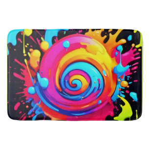 Rainbow Paint Splash Bath Mat