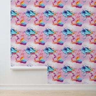 Rainbow Paint Splash Wallpaper