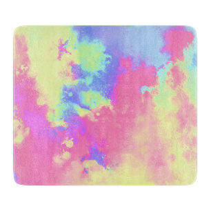 Rainbow Paint Splatter Cutting Board