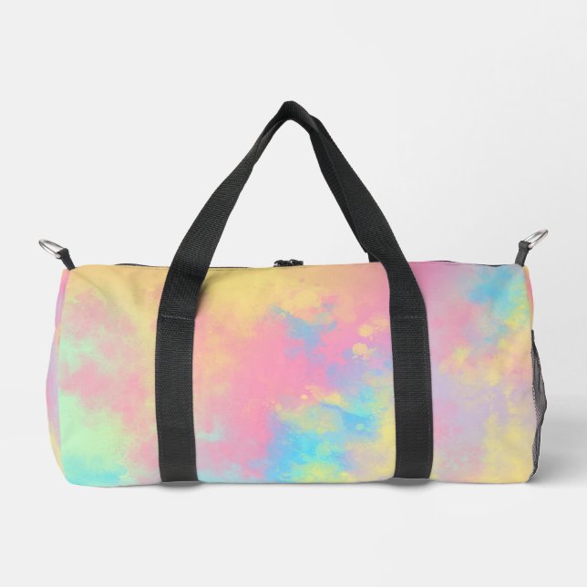 Rainbow Paint Splatter  Duffle Bag (Front)
