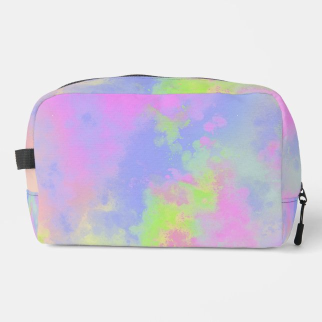 Rainbow Paint Splatter effect Dopp Kit (Front)