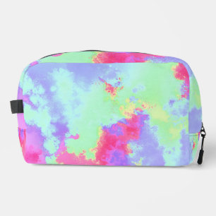 Rainbow Paint Splatter effect Dopp Kit