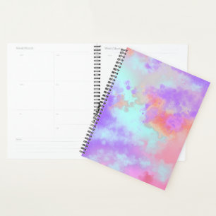 Rainbow Paint Splatter effect lilac blue orange Planner