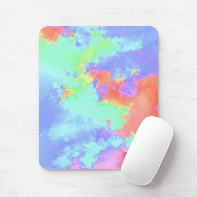 Rainbow Paint Splatter effect  Mouse Pad (With Mouse)