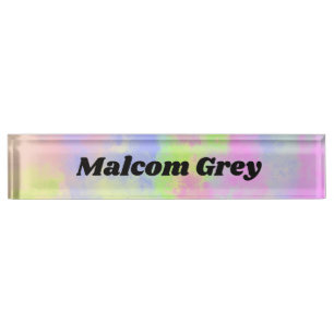 Rainbow Paint Splatter effect Nameplate