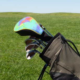 Rainbow Paint Splatter Golf Head Cover
