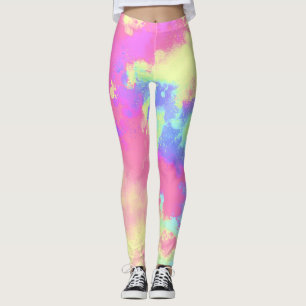 Rainbow Paint Splatter  Leggings