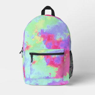Rainbow Paint Splatter Printed Backpack