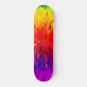 Rainbow Paint Splatter Skateboard