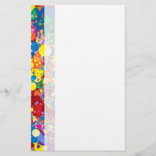Rainbow Paint Splatter Stationery