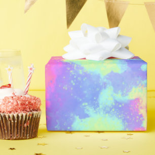 Rainbow Paint Splatter Wrapping Paper