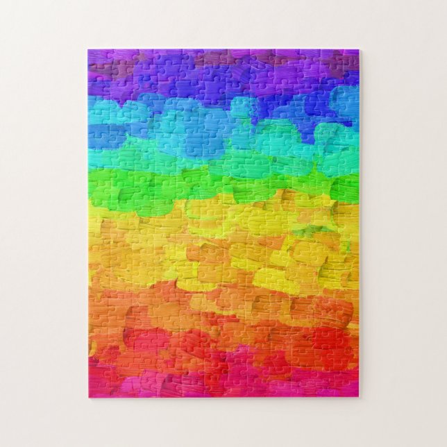 Rainbow Paint Strokes Jigsaw Puzzle (Vertical)