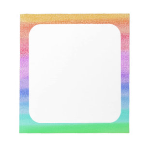 Rainbow Painted Border  Notepad