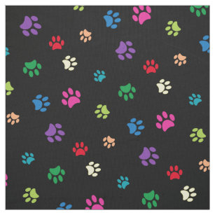 wallpapers Rainbow Paw Print Fabric dog print fabric zazzle co nz