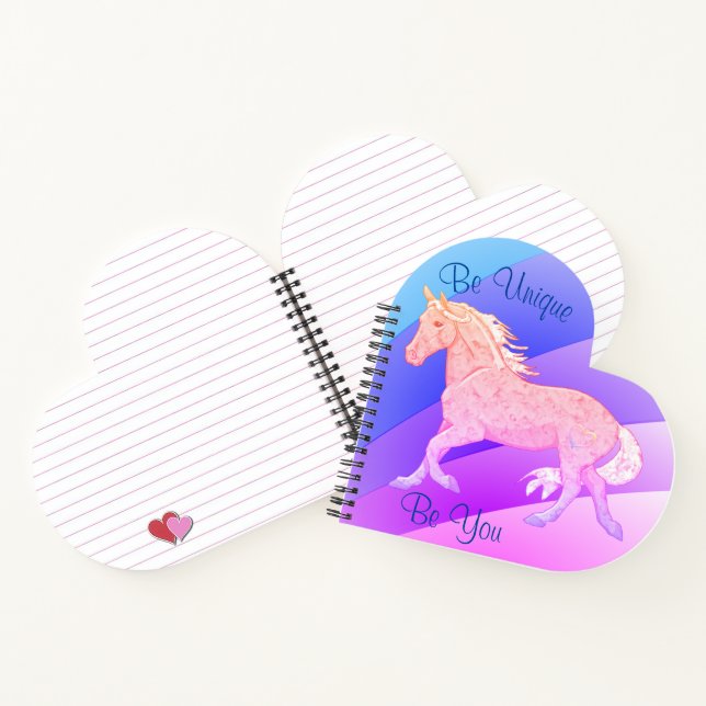Rainbow Palomino Horse (pastel rainbow) Notebook (Inside)