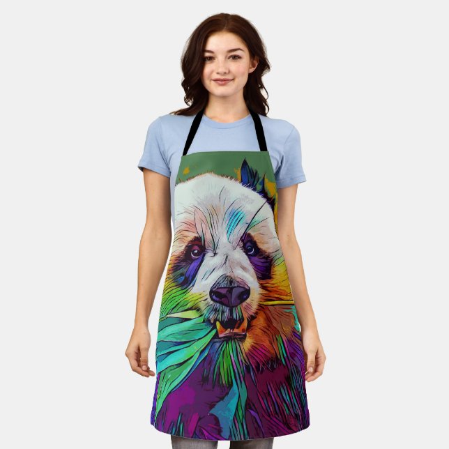 Rainbow panda All-Over Print Apron (Worn)