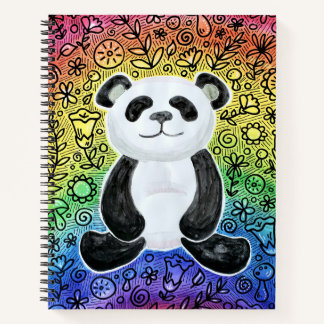 Rainbow Panda Sketchpad Notebook