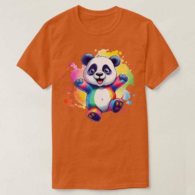 Rainbow Panda T-Shirt (Design Front)