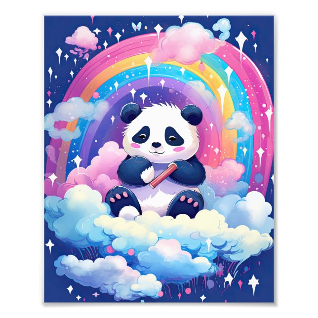 Rainbow Pandas Photo Print (Front)