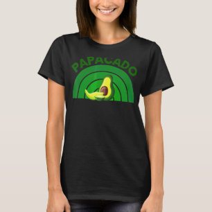 Rainbow Papacado Avocado Dad Vegan Guacamole Avoc T-Shirt