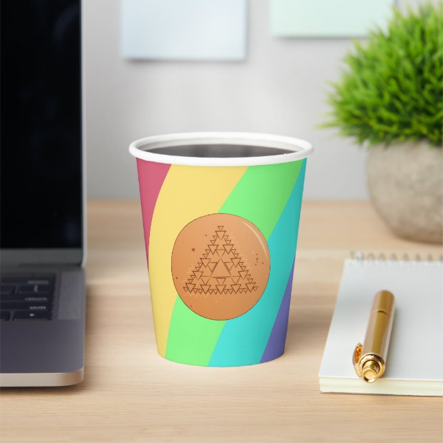 Rainbow Paper Cup Game Dalgona Multiple Triangle (Insitu)