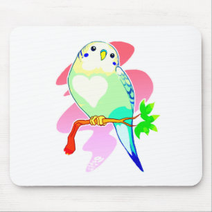 Rainbow Parakeet Mouse Pad