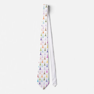 Rainbow Paris Eiffel Tower pattern Tie
