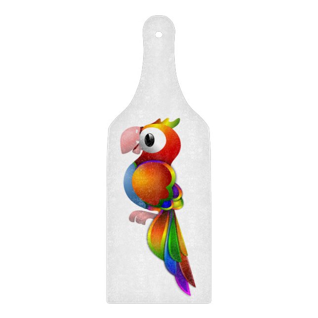 RAINBOW PARROT CUTTING BOARD (Front)