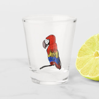 Rainbow Parrot Macaw Shot Glass